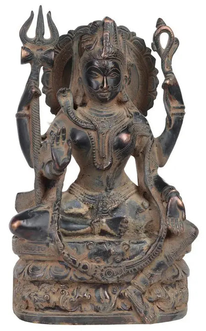 Brassaura™ Brass Shiva Statue | Height 10 Inches & Weight 4.18 kg