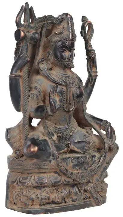 Brassaura™ Brass Shiva Statue | Height 10 Inches & Weight 4.18 kg