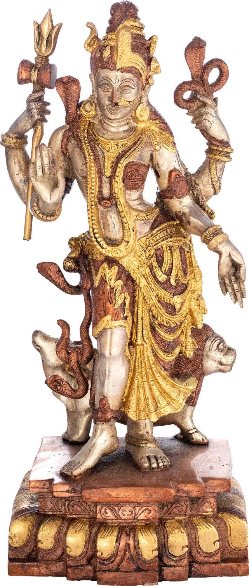 Brassaura® Brass Ardhanarishvara Statue| Height 17.52 Inches & Weight 8.90 kg