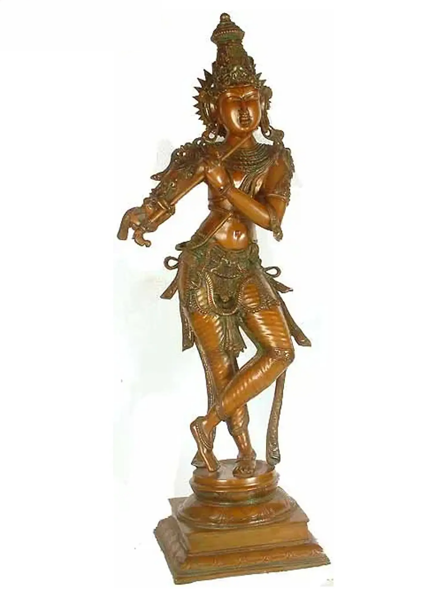 Brassaura® Brass Krishna Statue | Height 34 Inches & Weight 19.20 kg
