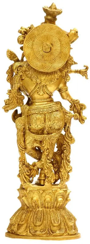 Brassaura® Brass Krishna Statue | Height 18.31 Inches & Weight 5.40 kg