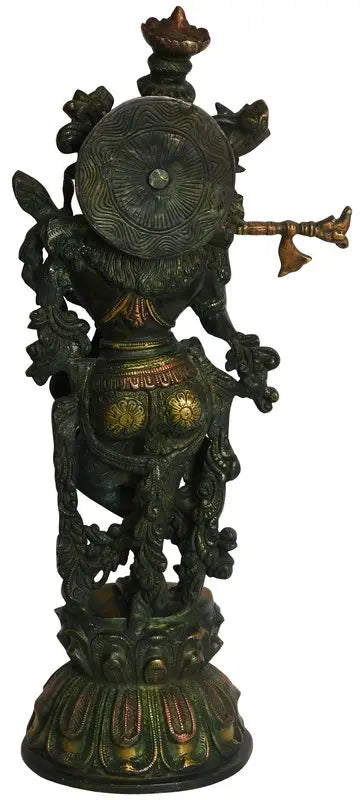 Brassaura® Brass Krishna Statue | Height 18.31 Inches & Weight 5.40 kg