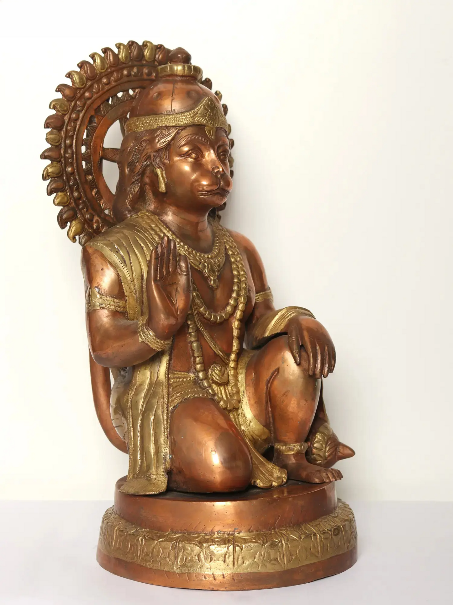 Brassaura® Veer Hanuman Blessing Pose | Brass Sculpture | Height 19 Inches & Weight 15.50 kgs