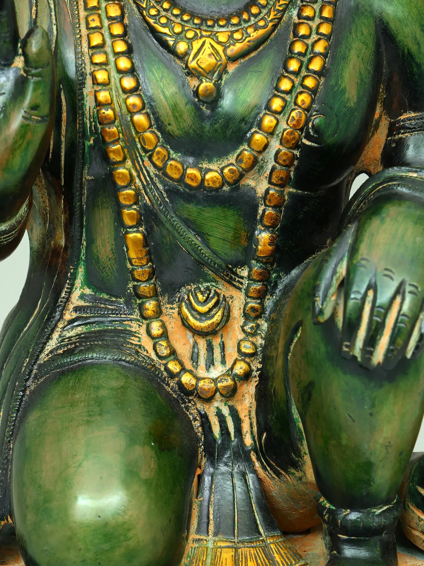 Brassaura® Veer Hanuman Blessing Pose | Brass Sculpture | Height 19 Inches & Weight 15.50 kgs