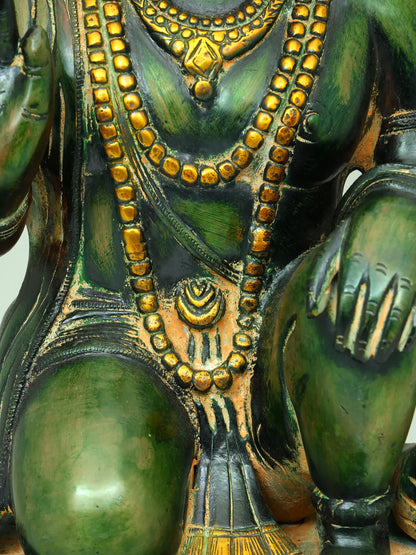 Brassaura® Veer Hanuman Blessing Pose | Brass Sculpture | Height 19 Inches & Weight 15.50 kgs