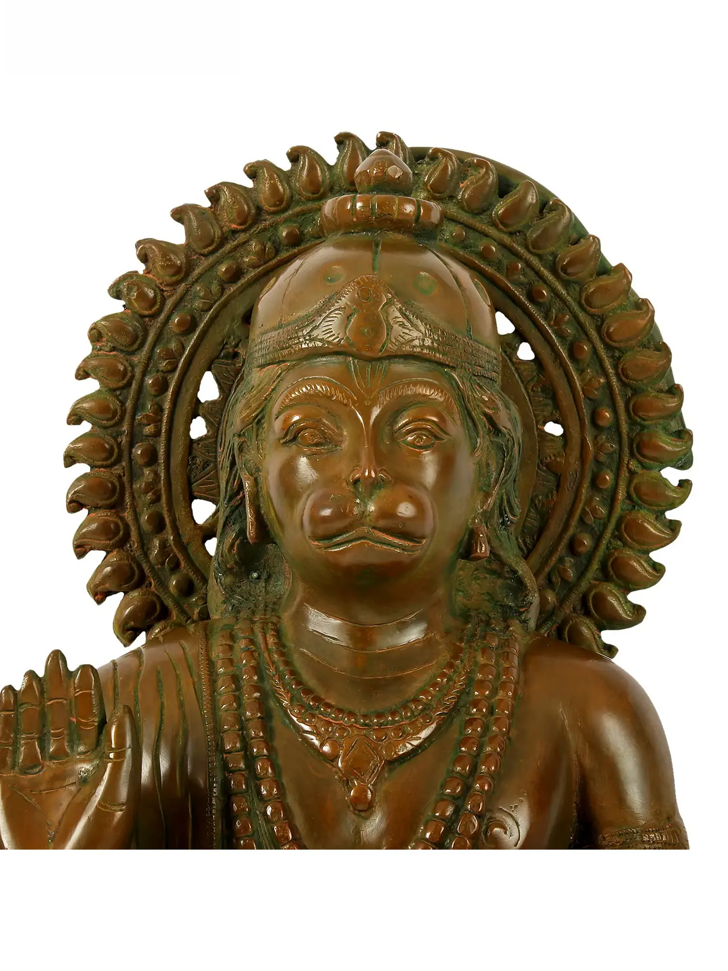 Brassaura® Veer Hanuman Blessing Pose | Brass Sculpture | Height 19 Inches & Weight 15.50 kgs