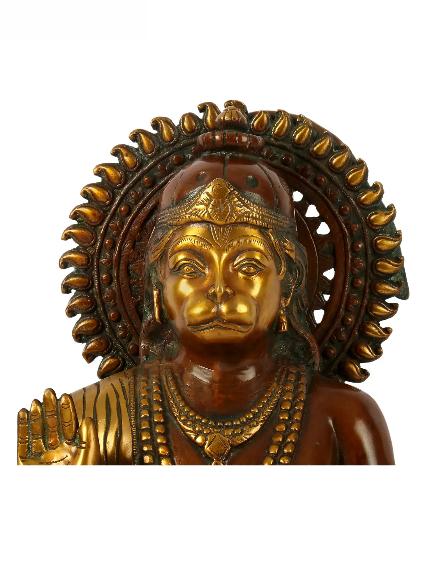 ब्रासौड़ा® वीर हनुमान आशीर्वाद मुद्रा | पीतल की मूर्ति | ऊँचाई 19 इंच और वज़न 15.50 किलोग्राम