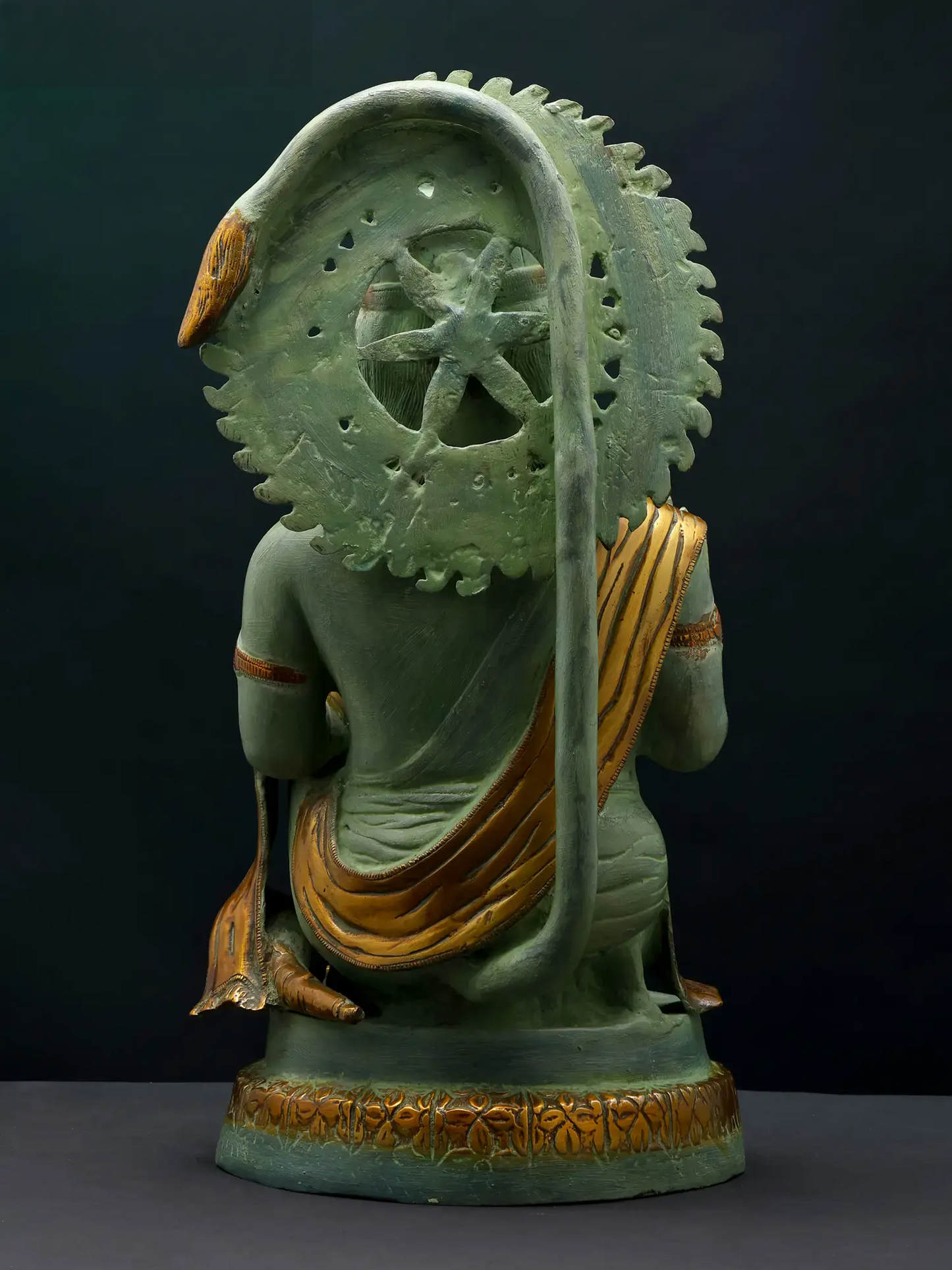 Brassaura® Veer Hanuman Blessing Pose | Brass Sculpture | Height 19 Inches & Weight 15.50 kgs