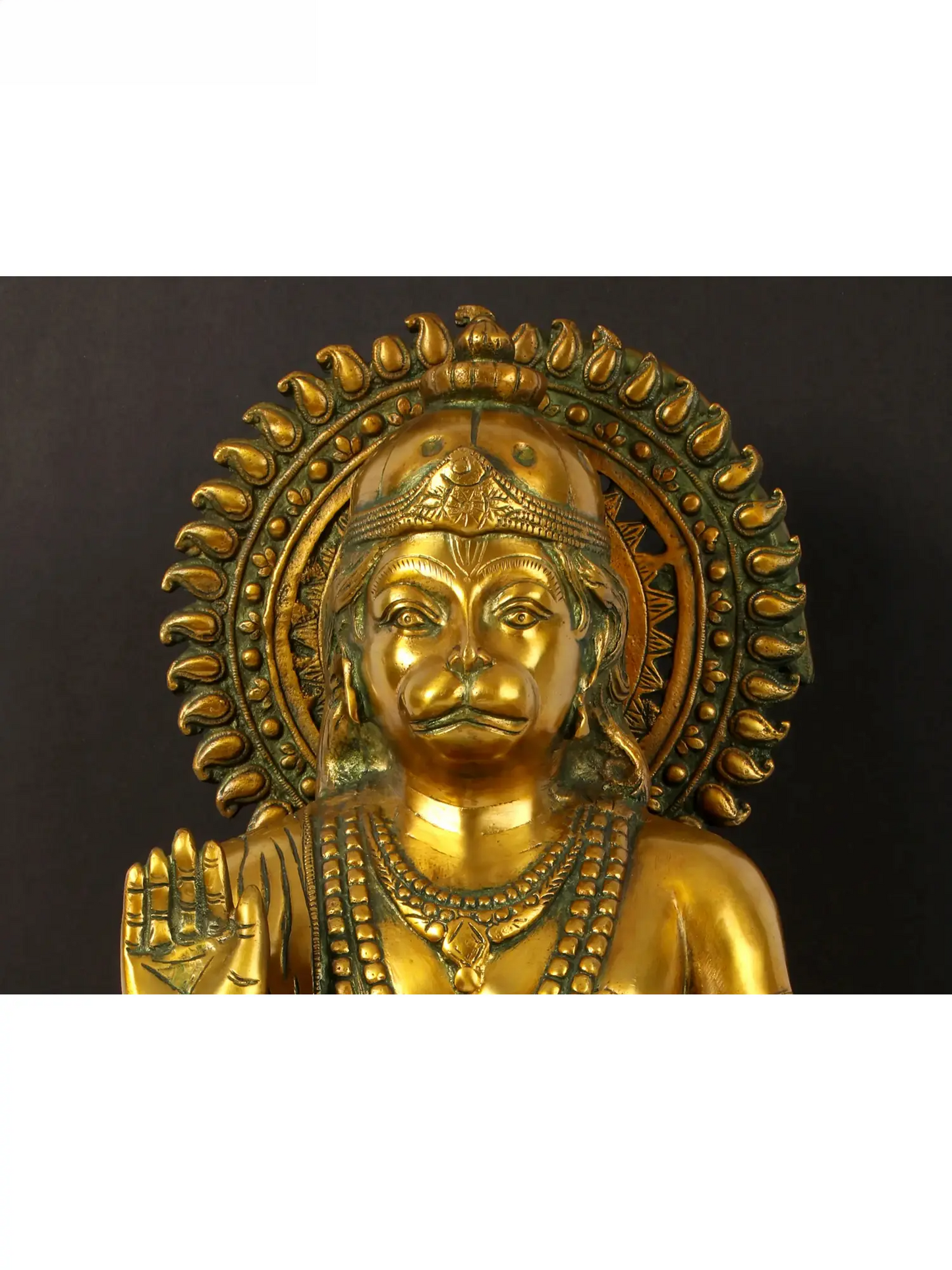 Brassaura® Veer Hanuman Blessing Pose | Brass Sculpture | Height 19 Inches & Weight 15.50 kgs