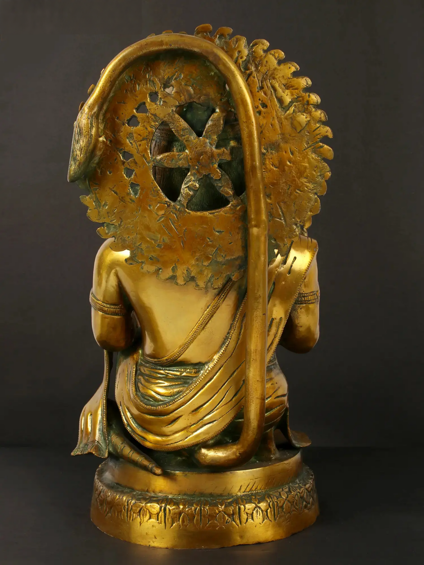 Brassaura® Veer Hanuman Blessing Pose | Brass Sculpture | Height 19 Inches & Weight 15.50 kgs