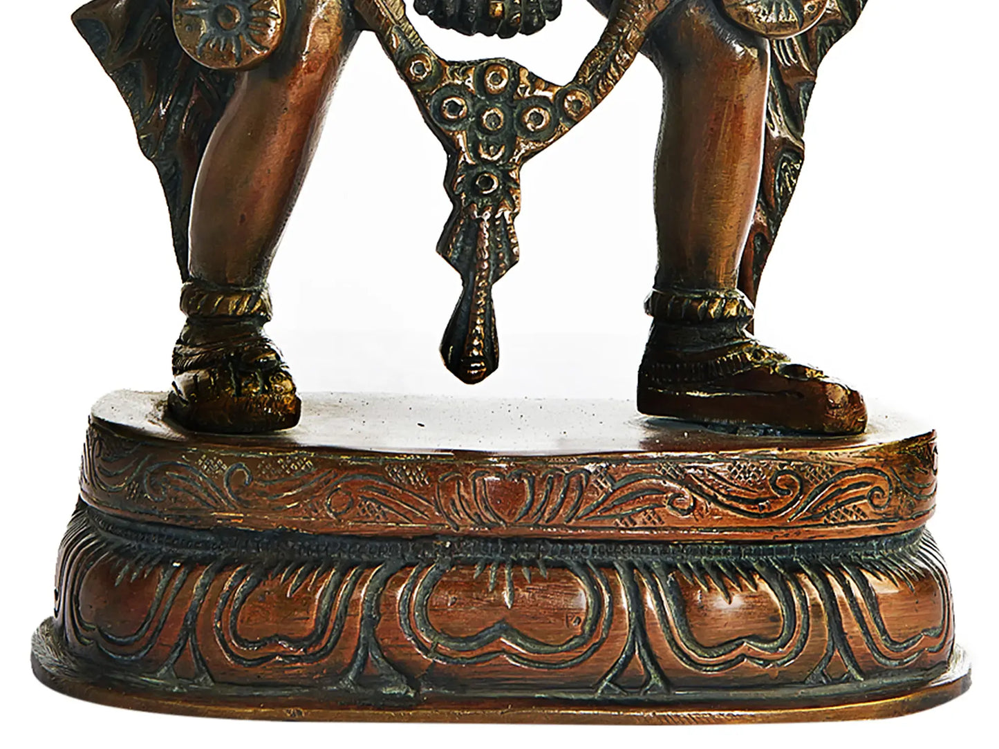 Brassaura® Antique Finish Hanuman Statue | Brass with Patina Work | Height 11 Inches & Weight 3.40 kgs