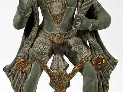 Brassaura® Antique Finish Hanuman Statue | Brass with Patina Work | Height 11 Inches & Weight 3.40 kgs