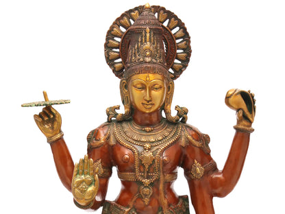 Brassaura® Brass Vishnu Statue | Height 41 Inches & Weight 32.40 kg