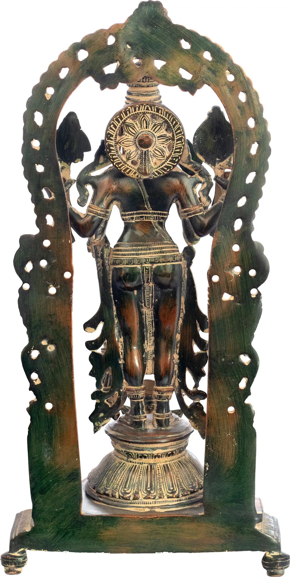 Brassaura™ Lakshmi & Vishnu Divine Pair | Traditional Brass with Ornate Arch | Height 16 Inches & Weight 11.30 kgs