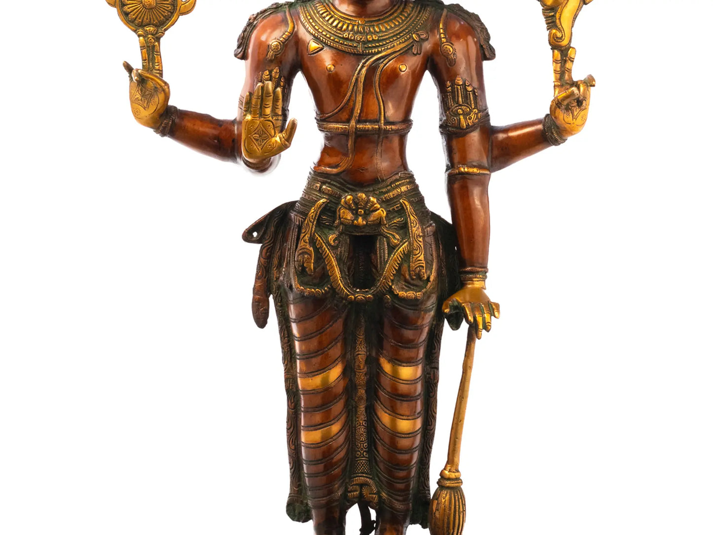 Brassaura® Brass Vishnu Statue | Height 38 Inches & Weight 28 kg