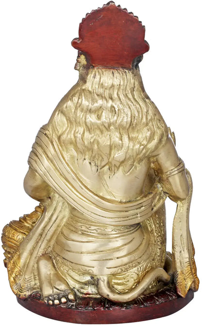 Brassaura® Blessing Hanuman Idol | Brass Statue | Height 9.25 Inches & Weight 3 kgs
