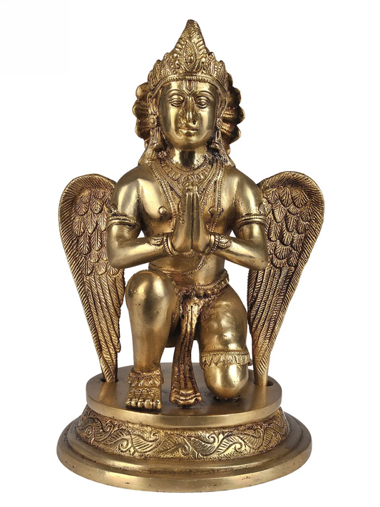 Brassaura® ब्रास गरुड़ मूर्ति | ऊंचाई 9 इंच और वज़न 2.60 किग्रा