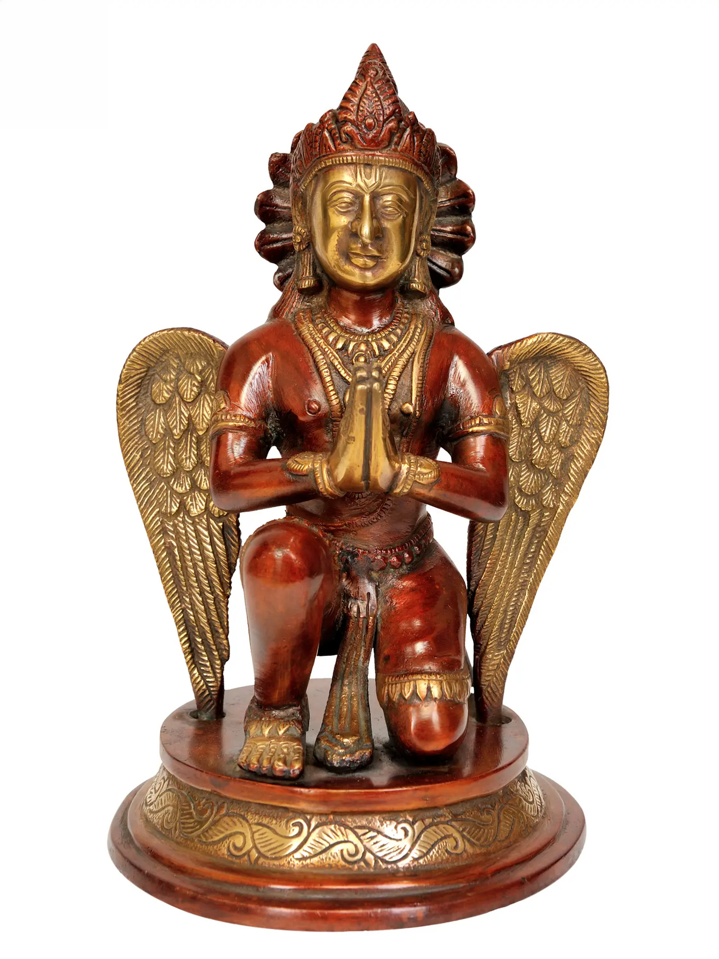 ब्रसौर® ब्रास गरुड़ मूर्ति | ऊंचाई 9 इंच और वज़न 2.60 किलोग्राम