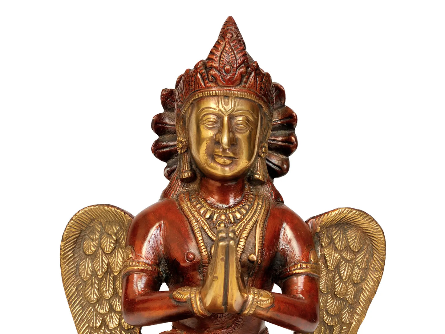 ब्रसौर® ब्रास गरुड़ मूर्ति | ऊंचाई 9 इंच और वज़न 2.60 किलोग्राम