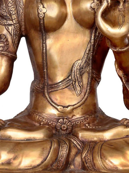 Brassaura® Seated Goddess Tara Brass Statue | Height 34 Inches & Weight 33.30 kgs