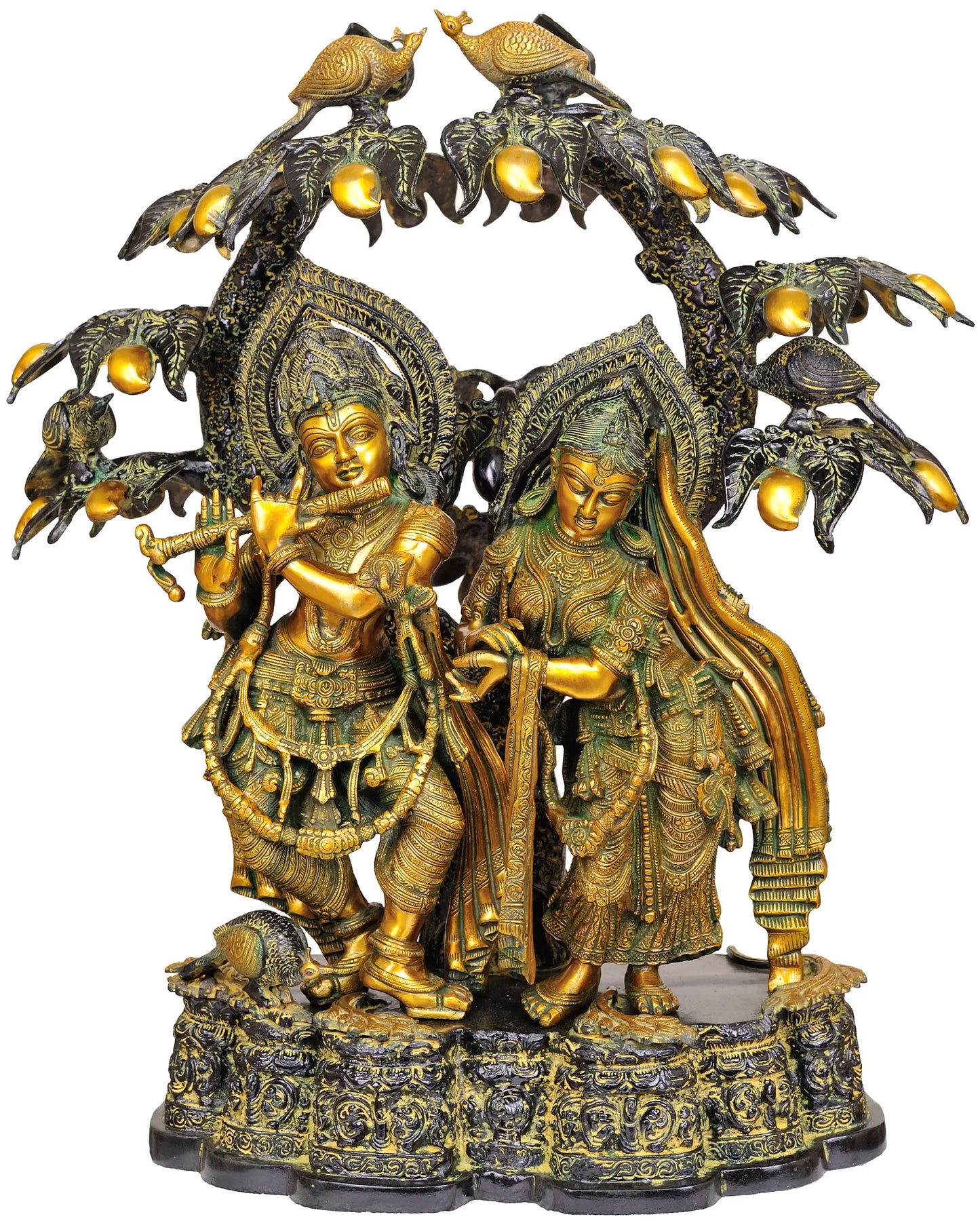 Brassaura® Brass Radha Krishna Statue | Height 30 Inches & Weight 55.20 kg