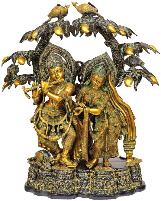 Brassaura® Brass Radha Krishna Statue | Height 30 Inches & Weight 55.20 kg