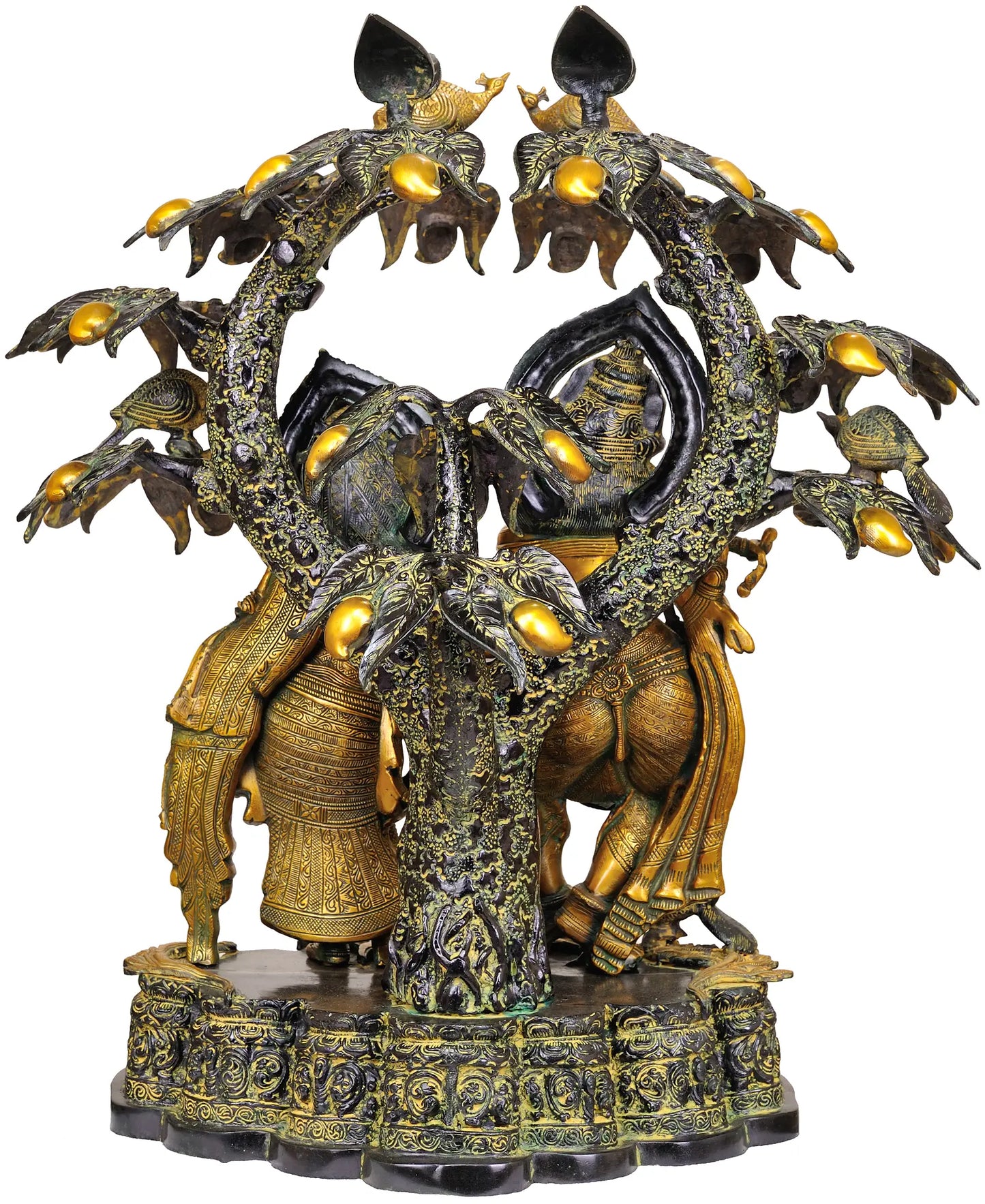 Brassaura® Brass Radha Krishna Statue | Height 30 Inches & Weight 55.20 kg