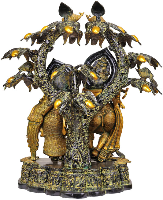 Brassaura® Brass Radha Krishna Statue | Height 30 Inches & Weight 55.20 kg