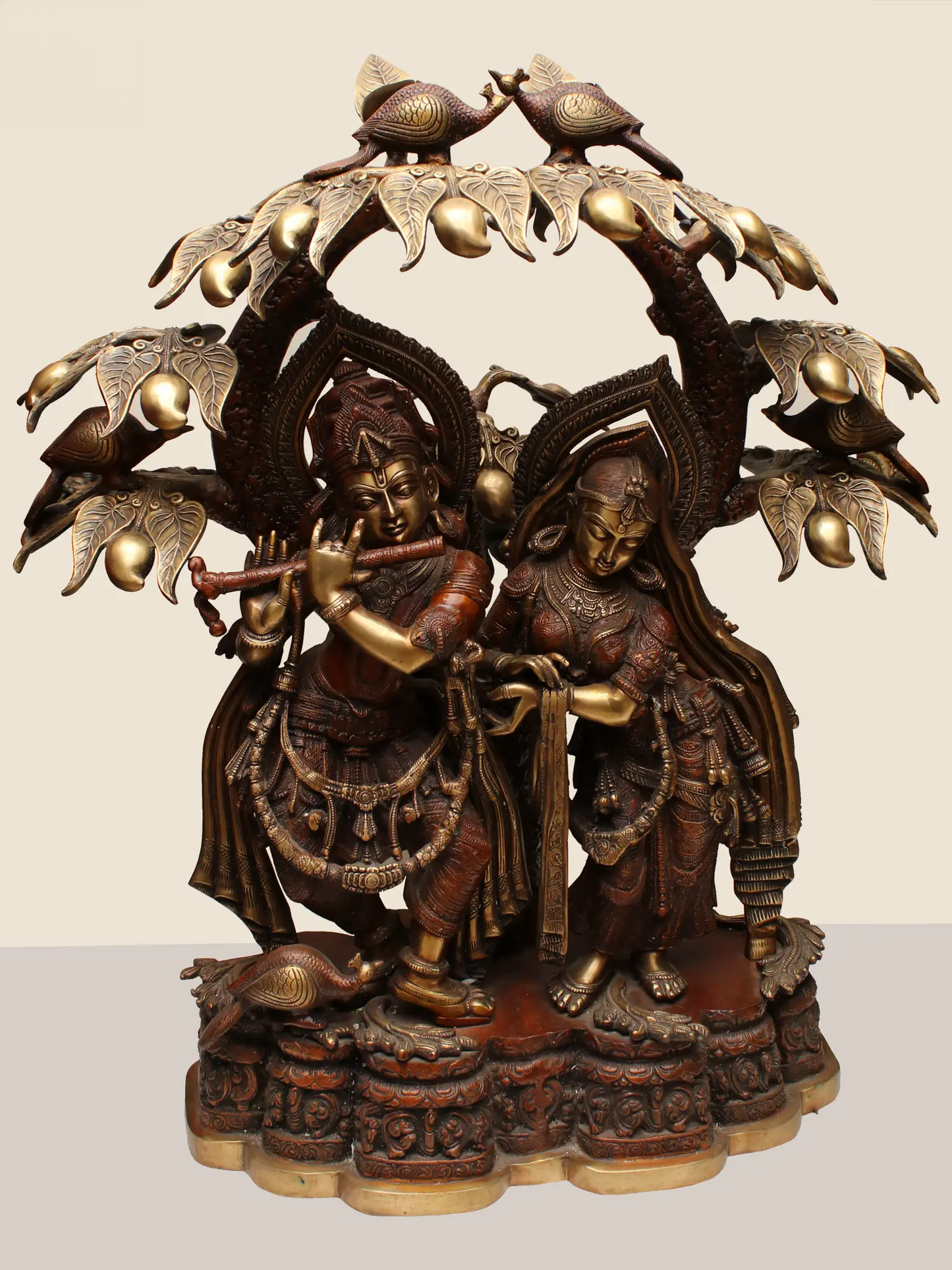 Brassaura® Brass Radhe Krishna Statue | Height 30 Inches & Weight 55.20 kg