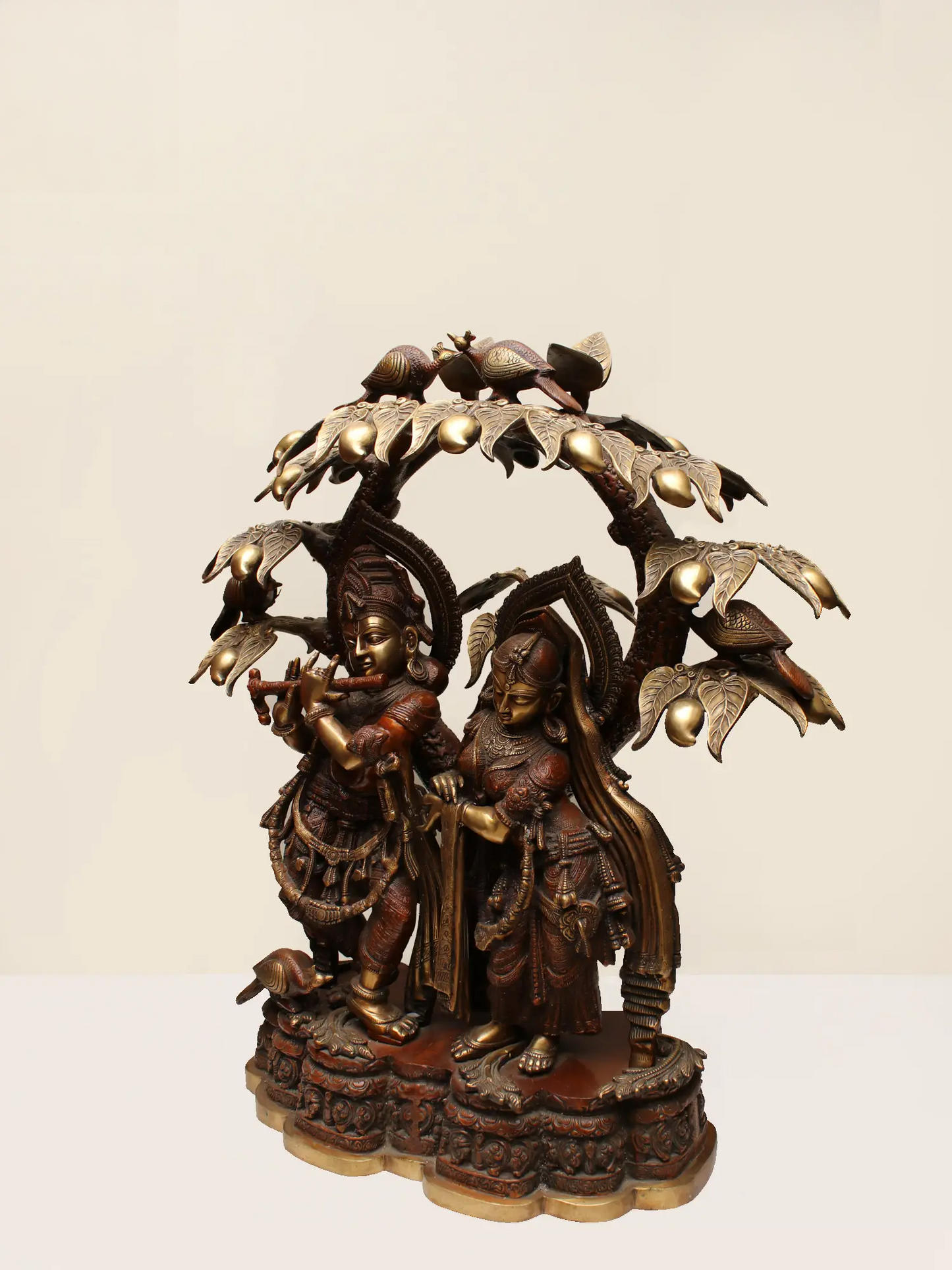 Brassaura® Brass Radhe Krishna Statue | Height 30 Inches & Weight 55.20 kg