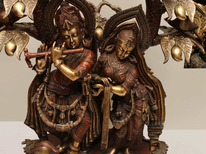 Brassaura® Brass Radhe Krishna Statue | Height 30 Inches & Weight 55.20 kg