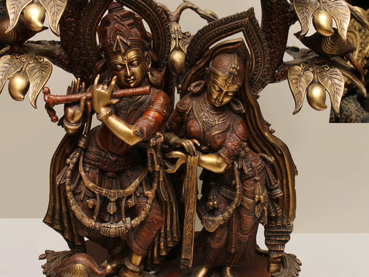 Brassaura® Brass Radhe Krishna Statue | Height 30 Inches & Weight 55.20 kg