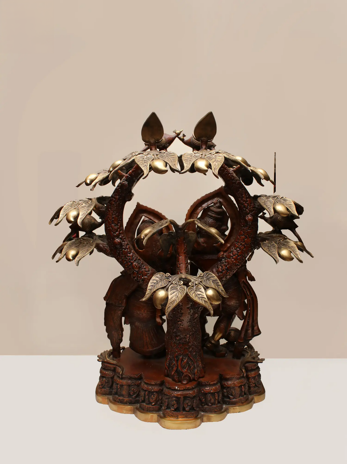 Brassaura® Brass Radhe Krishna Statue | Height 30 Inches & Weight 55.20 kg