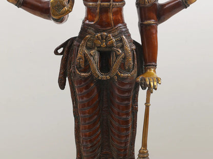 ब्रेसौरा® भगवान विष्णु प्रतिमा | शुद्ध पीतल | ऊंचाई 37 इंच और वज़न 27 किलो