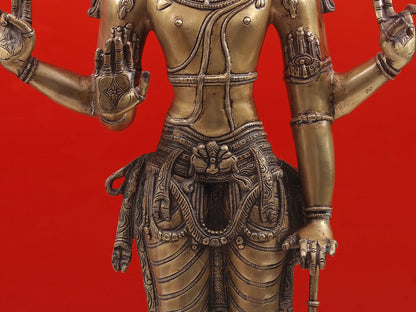 Brassaura® Lord Vishnu Statue | Pure Brass | Height 37 Inches & Weight 27 kgs