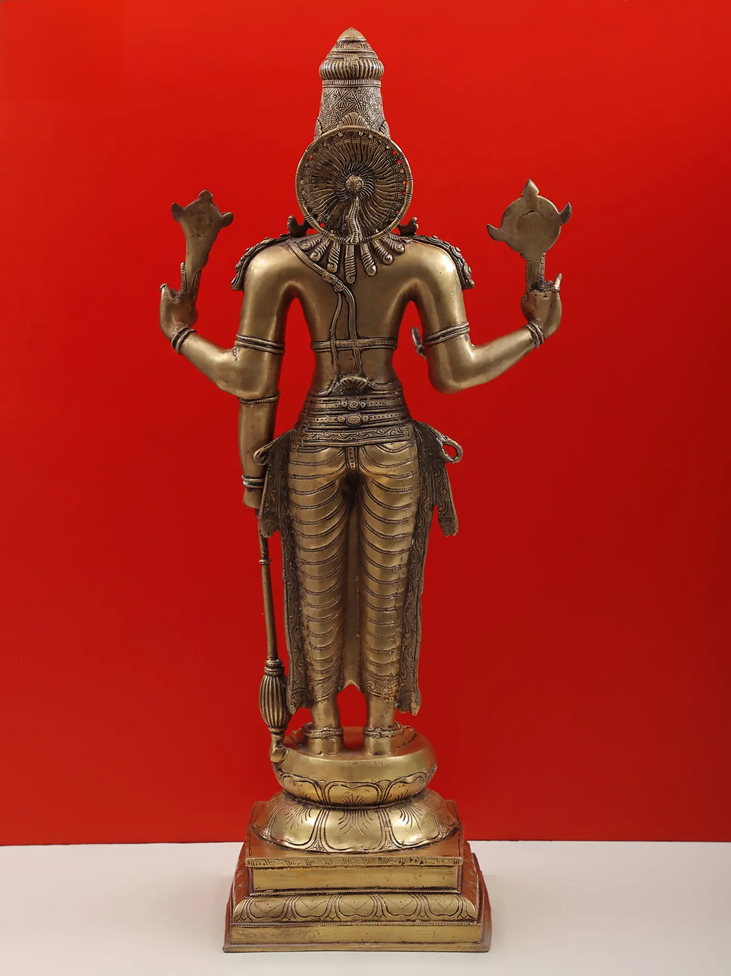 Brassaura® Lord Vishnu Statue | Pure Brass | Height 37 Inches & Weight 27 kgs