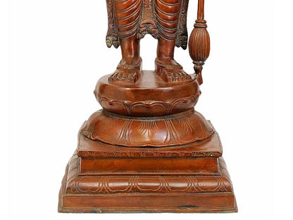 ब्रॉसौरा® भगवान विष्णु की प्रतिमा | शुद्ध पीतल | ऊंचाई 37 इंच और वज़न 27 किग्रा