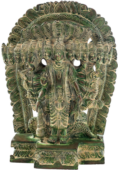 ब्रासौड़ा® विश्वरूप विष्णु प्रतिमा | शुद्ध पीतल | ऊँचाई 11 इंच और वज़न 5.50 किलोग्राम