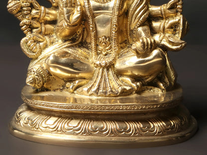 Brassaura® Panchmukhi Hanuman Statue | Pure Brass Idol for Home Temple & Vastu | Height 6.5 Inches & Weight 1.65 kgs