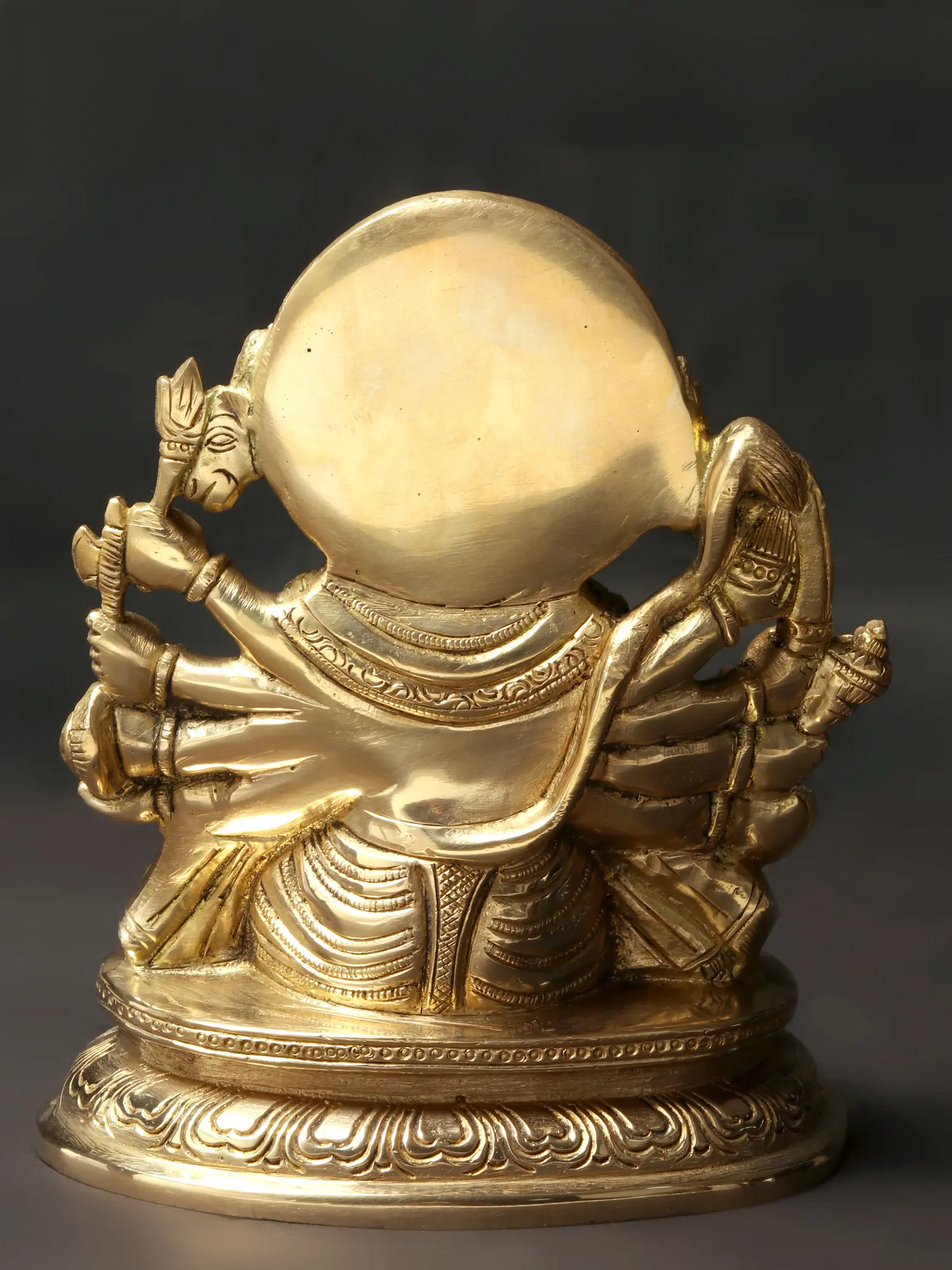 Brassaura® Panchmukhi Hanuman Statue | Pure Brass Idol for Home Temple & Vastu | Height 6.5 Inches & Weight 1.65 kgs