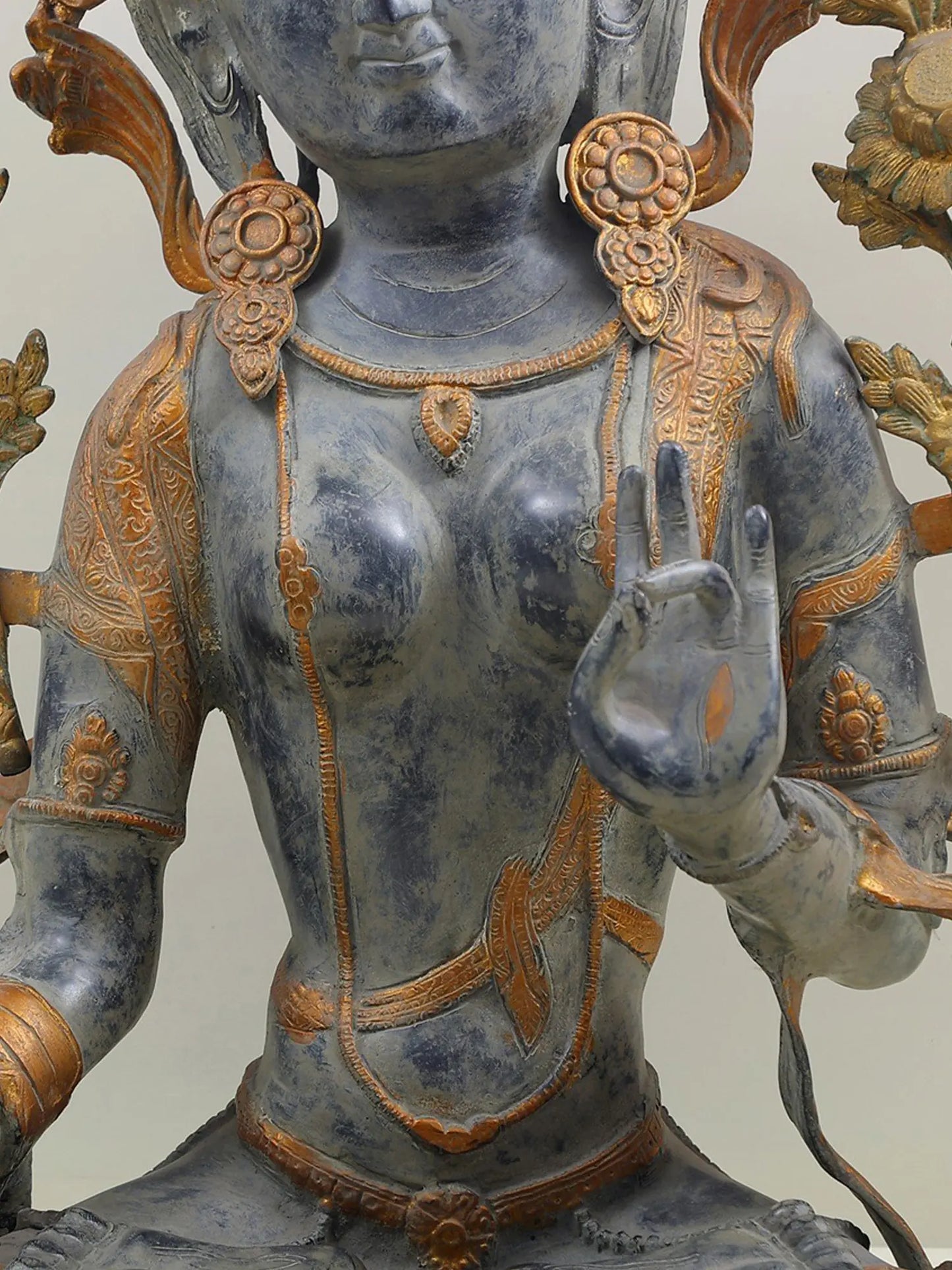 Brassaura® White Tara in Antique Finish | Brass Sculpture | Height 28 Inches & Weight 24.30 kgs