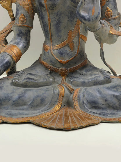 Brassaura® White Tara in Antique Finish | Brass Sculpture | Height 28 Inches & Weight 24.30 kgs