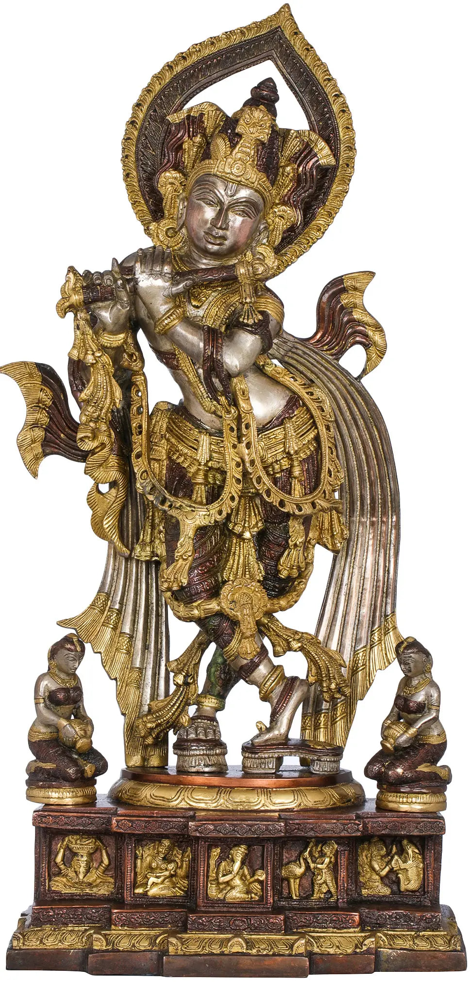 Brassaura® Brass Krishnan Statue | Height 63.5 cm & Weight 17.10 kg