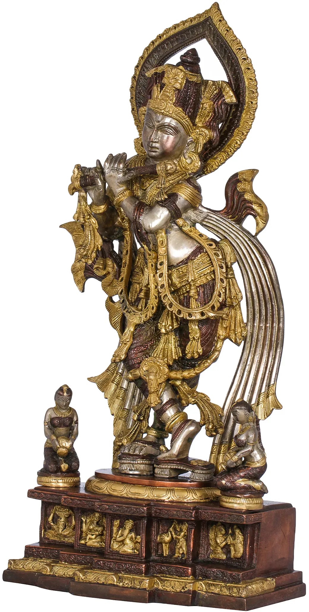 Brassaura® Brass Krishnan Statue | Height 63.5 cm & Weight 17.10 kg