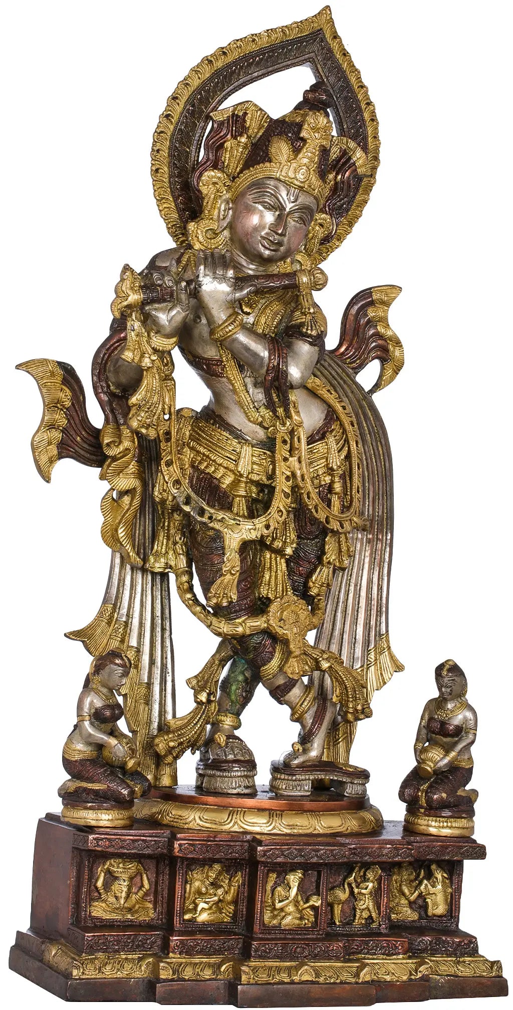 Brassaura® Brass Krishnan Statue | Height 63.5 cm & Weight 17.10 kg