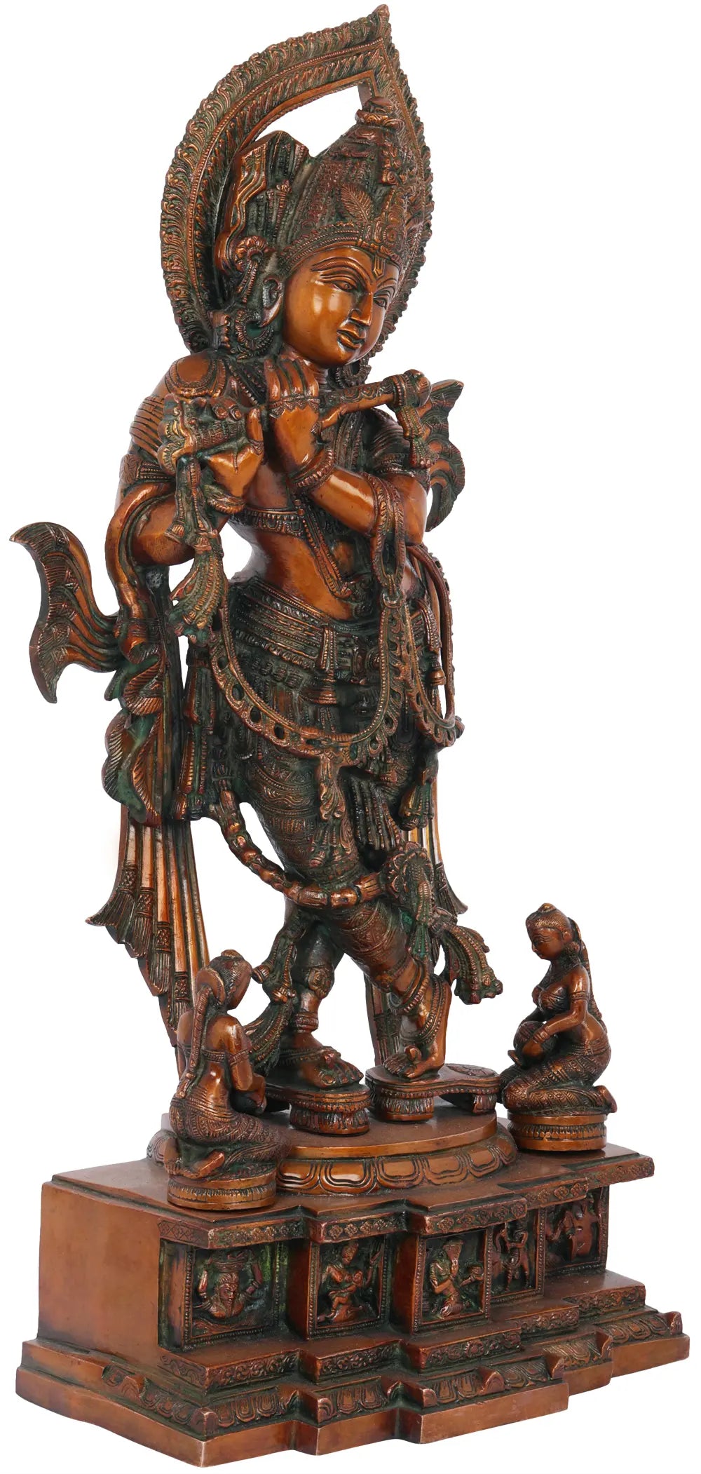 Brassaura® Brass Krishnan Statue | Height 63.5 cm & Weight 17.10 kg