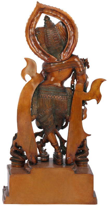 Brassaura® Brass Krishnan Statue | Height 63.5 cm & Weight 17.10 kg