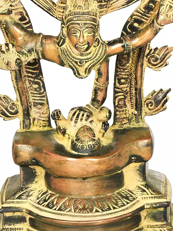ब्रेसौरा™ पीतल शिव का गंगावतरण (नटराज) मूर्तिकला | ऊँचाई 12 इंच और वज़न 2.70 किग्रा