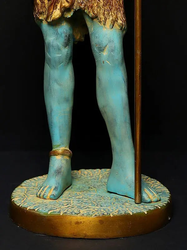 Brassaura™ Standing Lord Shiva Idol with Trishul | Height 26 Inches & Weight 10 kgs