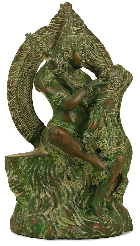 Brassaura® Brass Shiv Parvati Statue | Height 12.8 Inches & Weight 7.70 kg